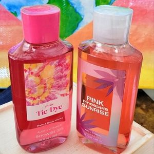 Pink Tie Dye + Pink Pineapple Sunrise Shower gels Bath & Body